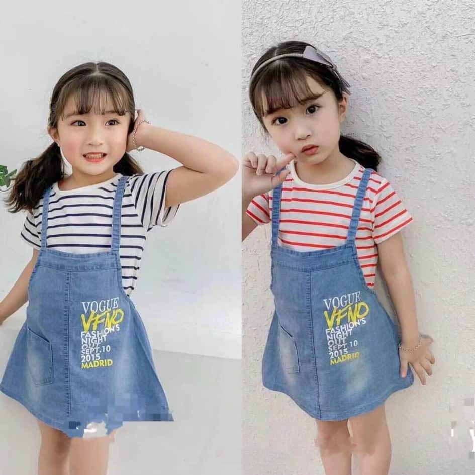 Yếm jean bé gái size đại