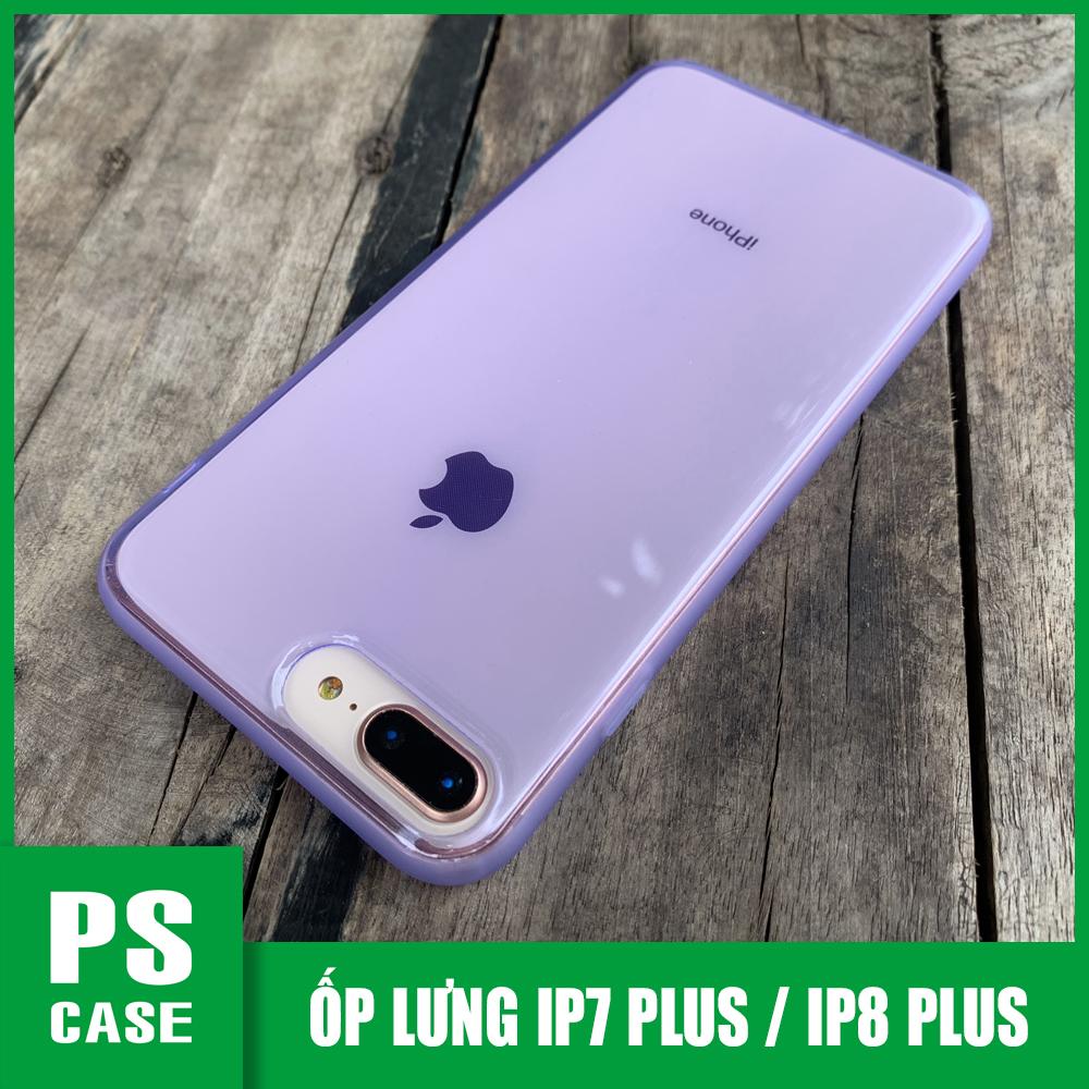 Ốp lưng dẻo tím mờ chống sốc cao cấp dành cho iPhone 7 Plus / iPhone 8 Plus - PS Case phân phối
