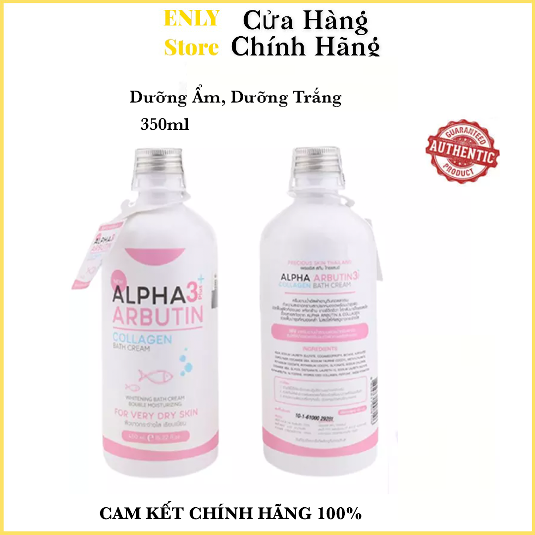 sữa Tắm Trắng Da Dưỡng Ẩm Alpha Arbutin 3+ Plus Collagen Bath Cream 350ml