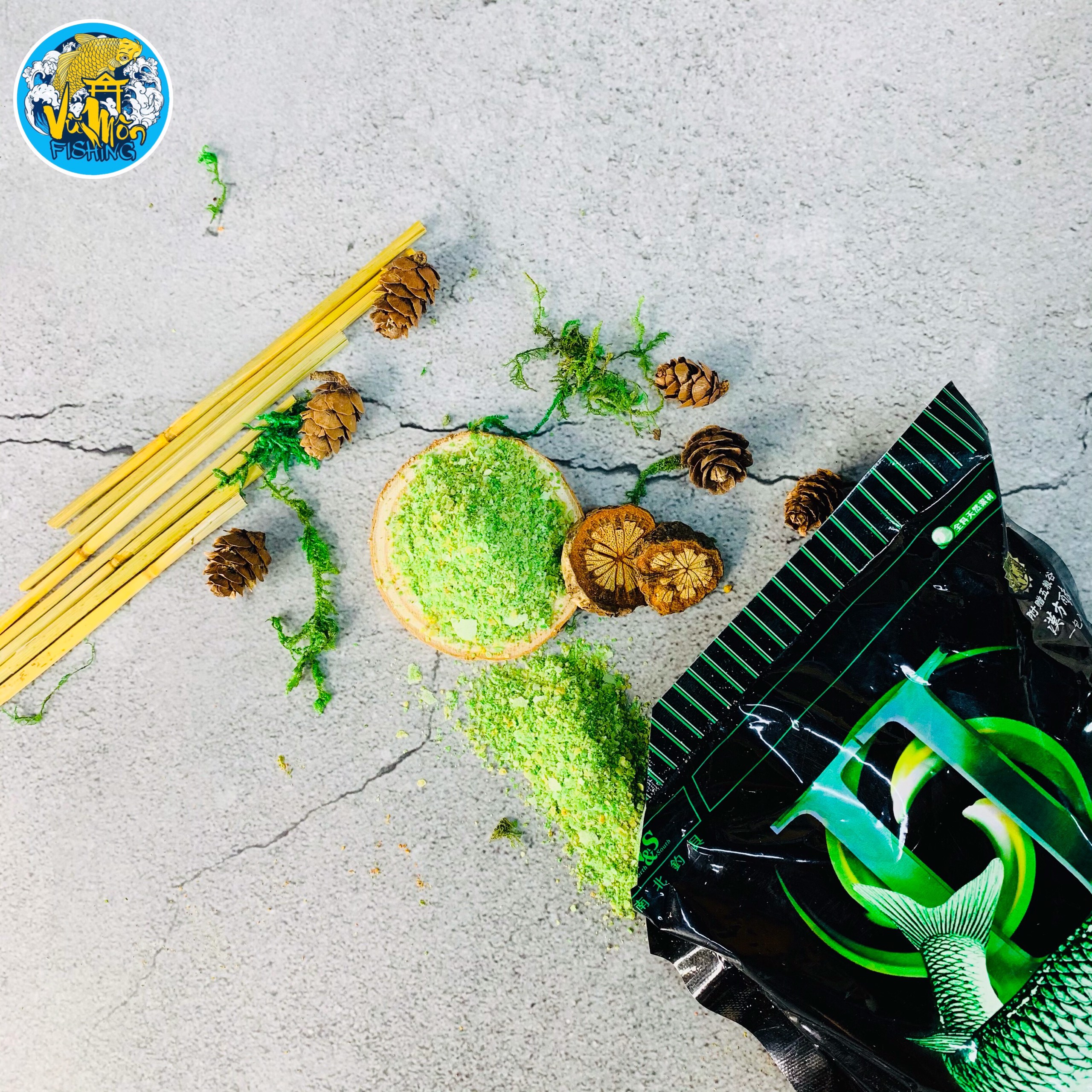 Mồi câu cá trắm xanh huyền thoại | Gói trắm tàu siêu nhạy- Vũ Môn fishing