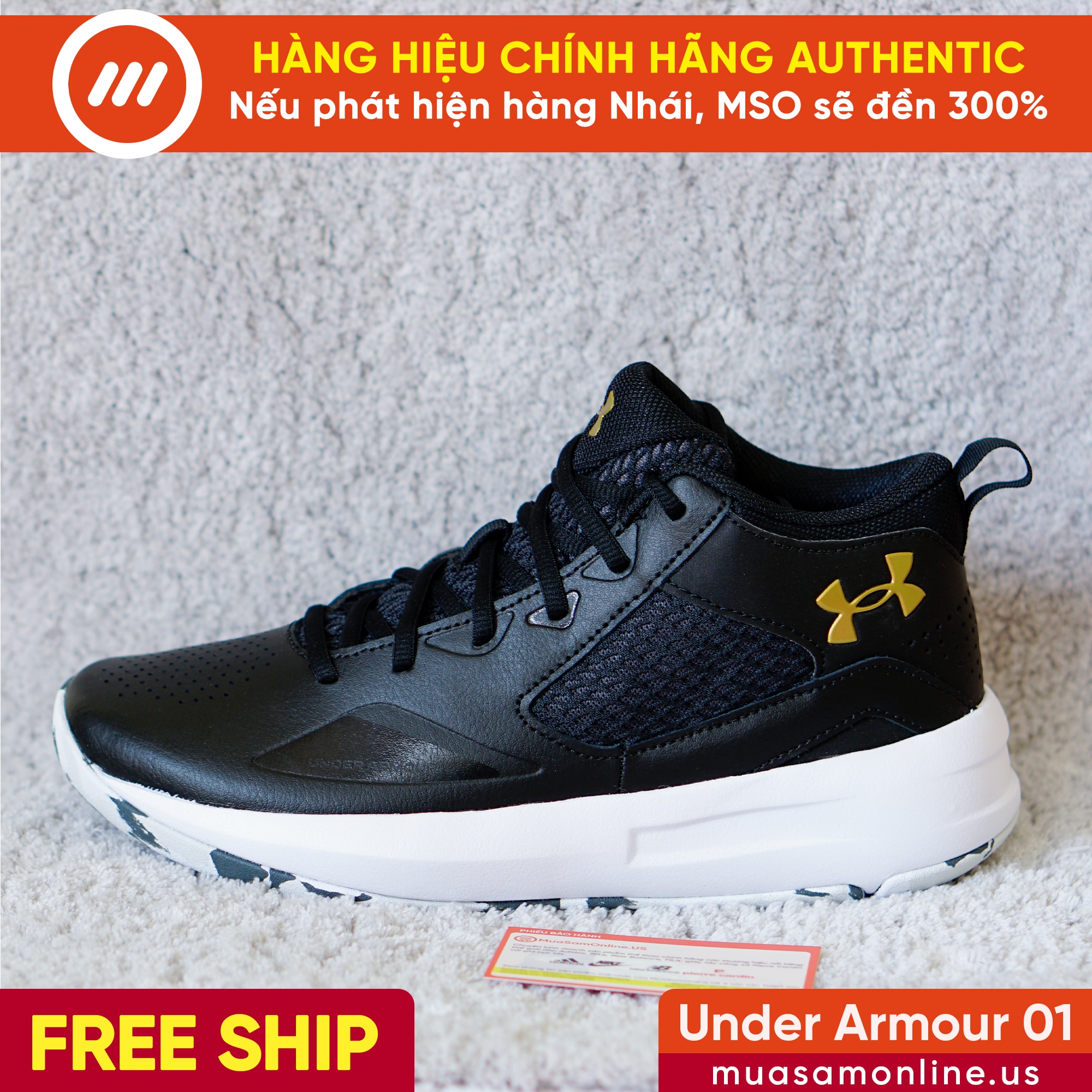Giày thể thao Nam Under Armour Chính Hãng US - UA 001