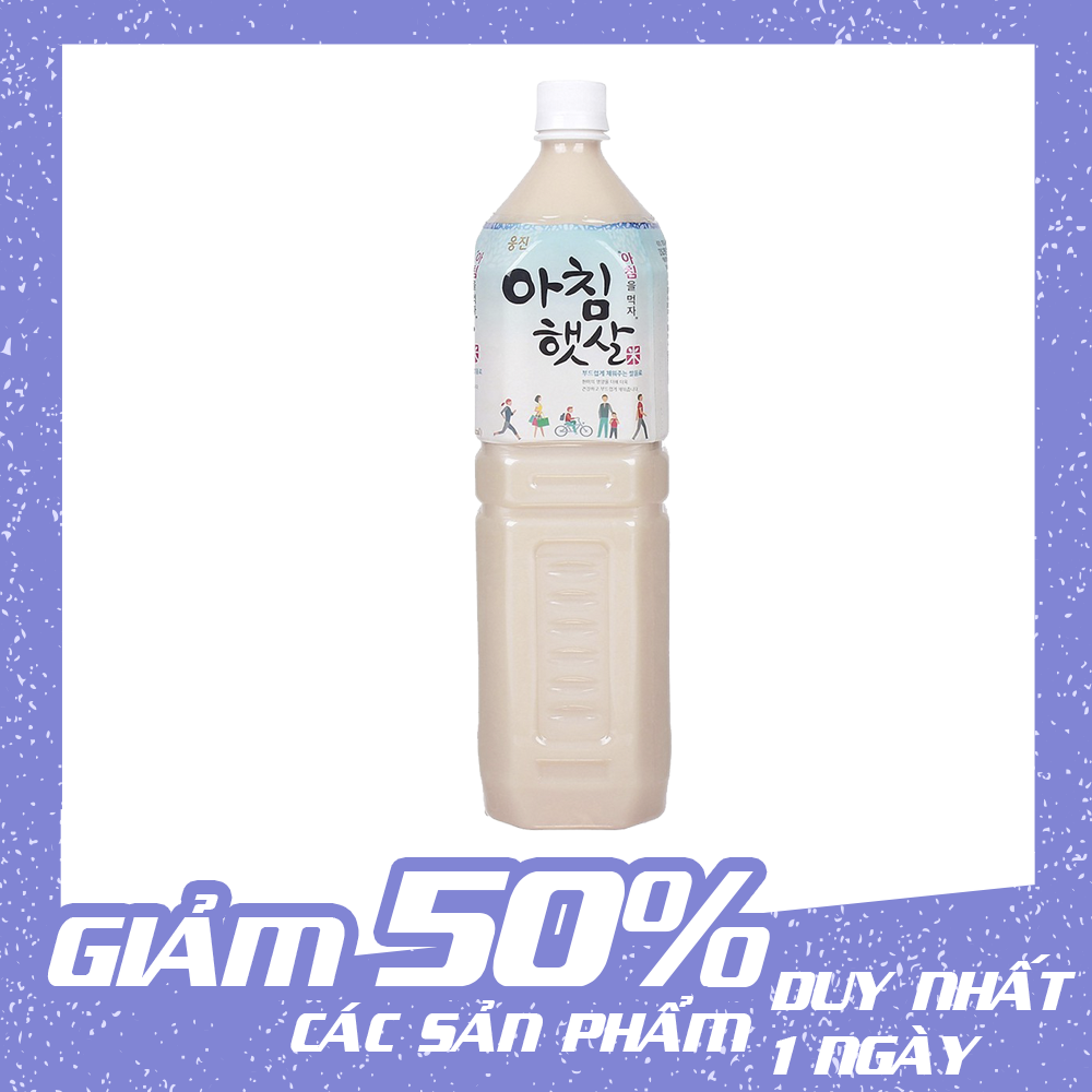 Nước gạo Hàn Quốc hãng Woongjin 1,5 L, nước gạo lứt hàn quốc, sữa gạo rang hàn quốc 1.5 l, nước gạo hàn quốc 1 5l, hàng tốt Bảo Khanh- đồ ăn vặt Hàn Quốc