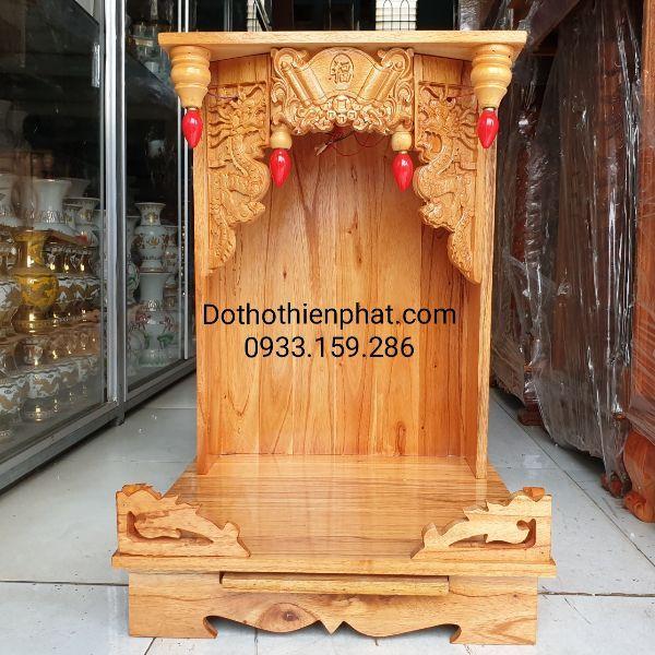 Bàn thờ thần tài ông địa gỗ xoan ngang 38cm