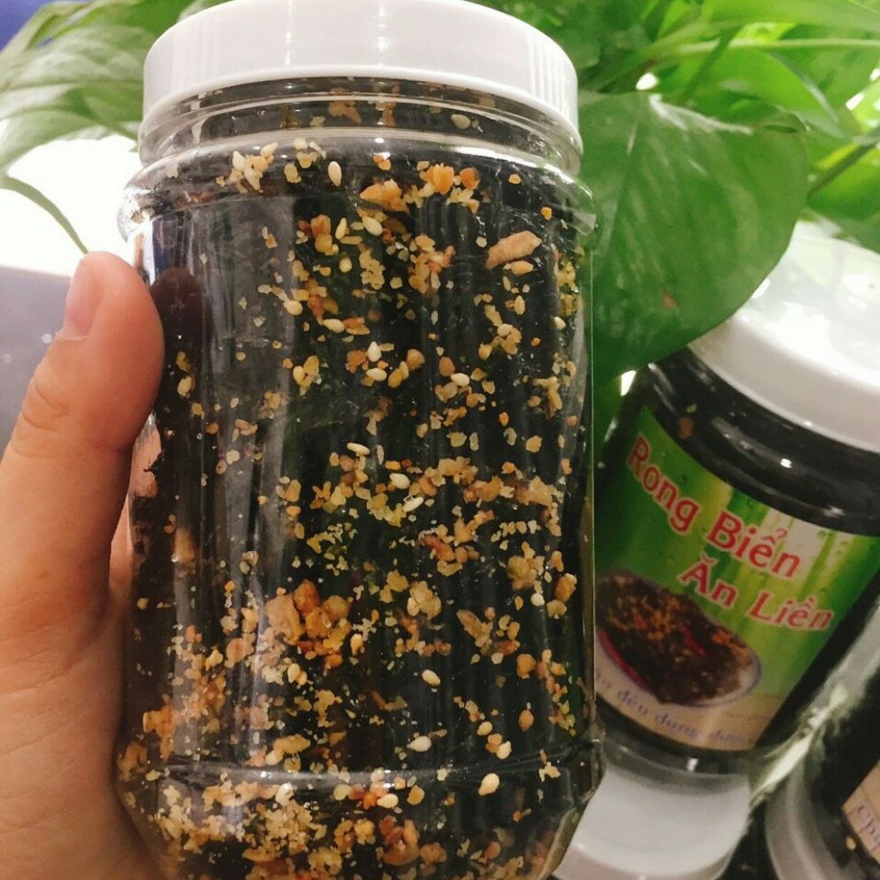 Combo 2 HỦ Rong biển cháy tỏi siêu ngon, siêu rẻ, chất lượng(sỉ/dạo/ăn vặt/ăn liền/đặc sản/lốc/hot