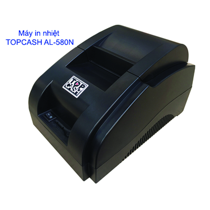 Máy in nhiệt, máy in hóa đơn, in bill tính tiền shop, quán , khổ in 57mm - loại giá rẻ, thương hiệu topcash al-580n