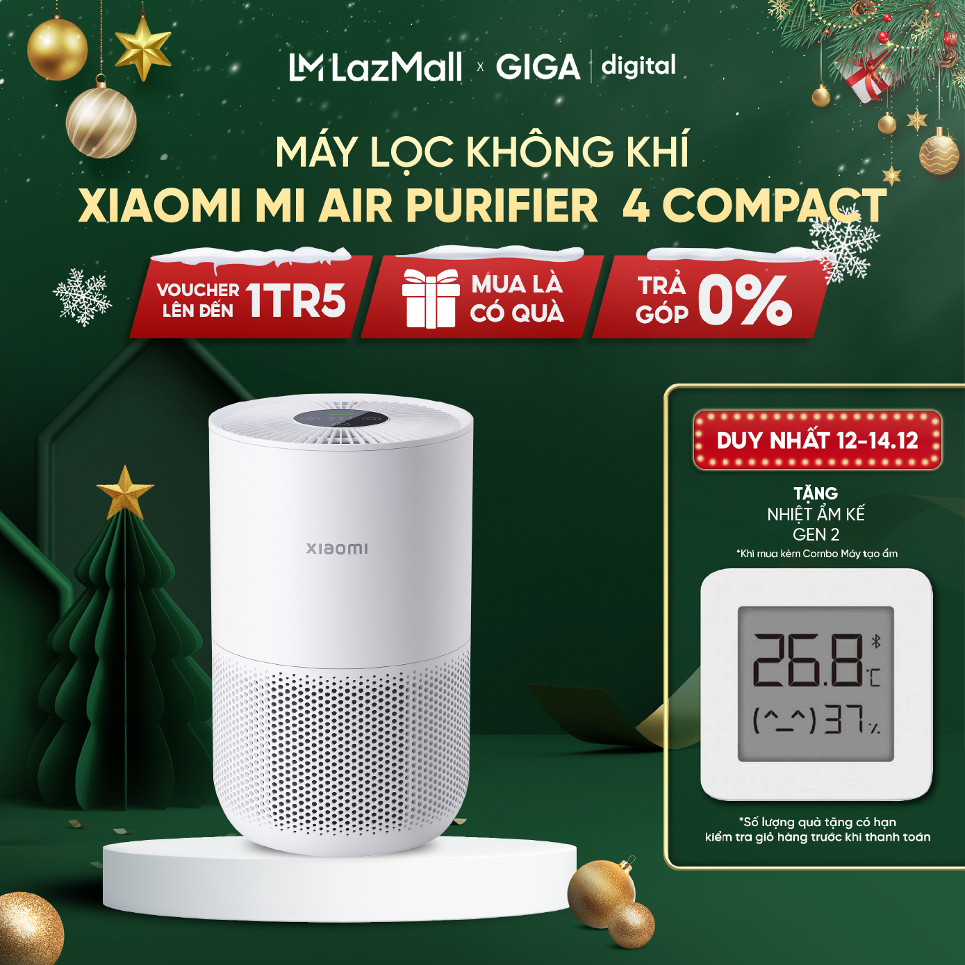 Máy lọc không khí Xiaomi Mi Air Purifier Gen 4 / 4 Lite / 4 Pro / 4 Compact Bản quốc tế kết nối App Mihome