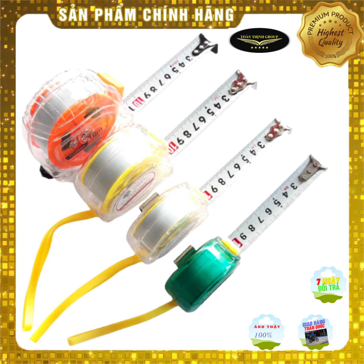 [Hàng Loại 1] Thước Cuộn, Thước Dây Lỗ Ban Tiếng Việt - Nhiều Kích Cỡ 5m, 7m5, 10m - Thước 1 Mặt, 2 Mặt Hiệu Theoid Tiger