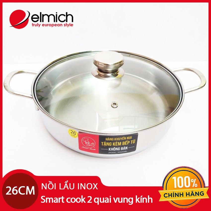 Nồi lẩu inox smart cook sm-5552 size 26cm