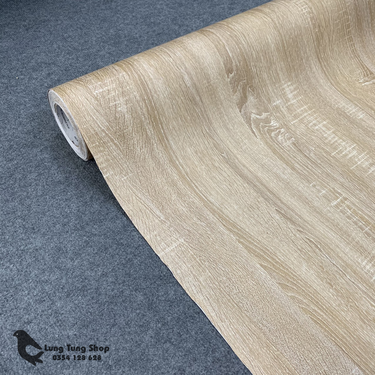 [HCM]Decal vân gỗ màu nâu xám - Giấy dán tường bàn tủ có sẵn keo ( Gỗ G6 )