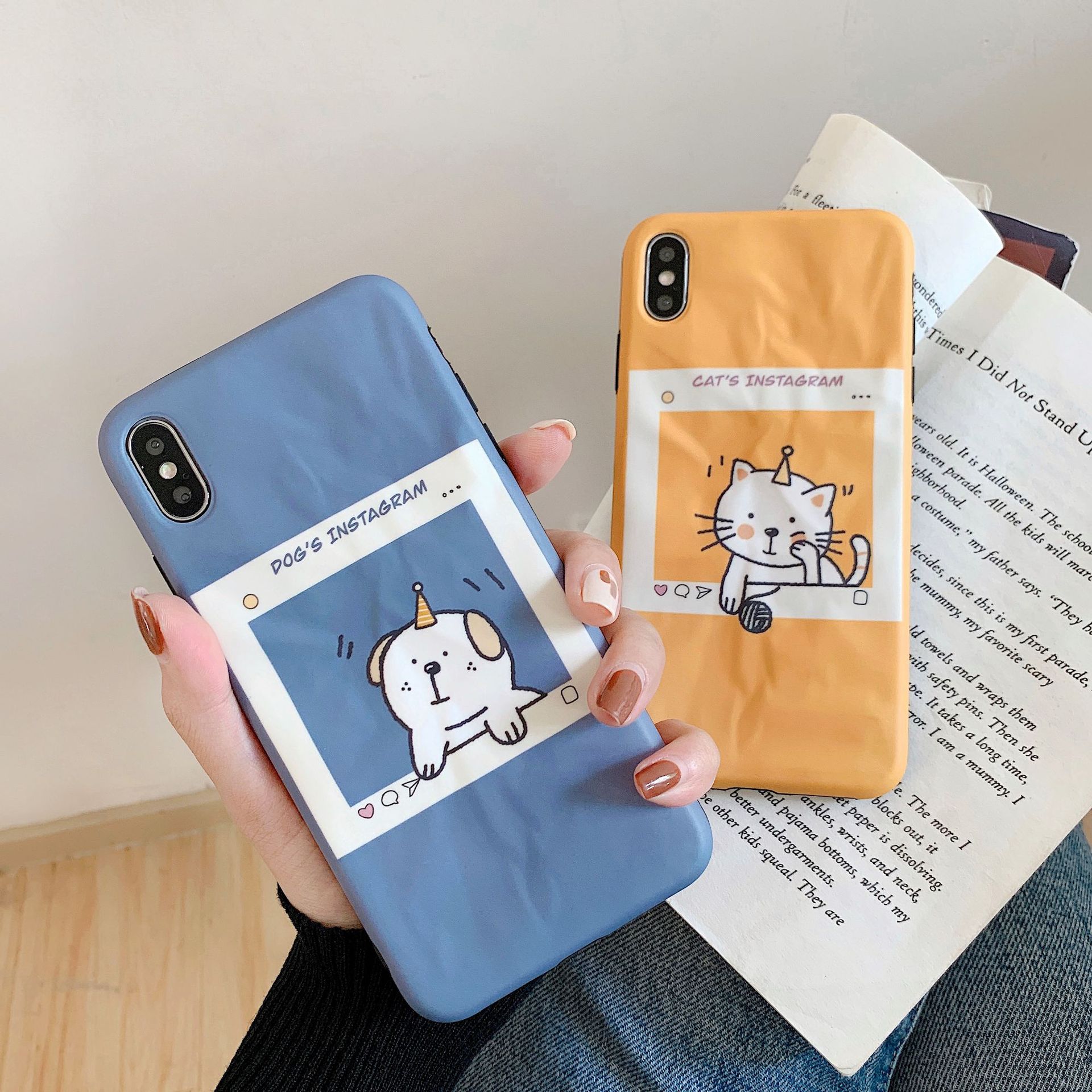 Ốp iPhone X Xs Xs Max 11 11 Pro 11 Pro Max 7 8 Plus, Ốp lưng iPhone chó và mèo