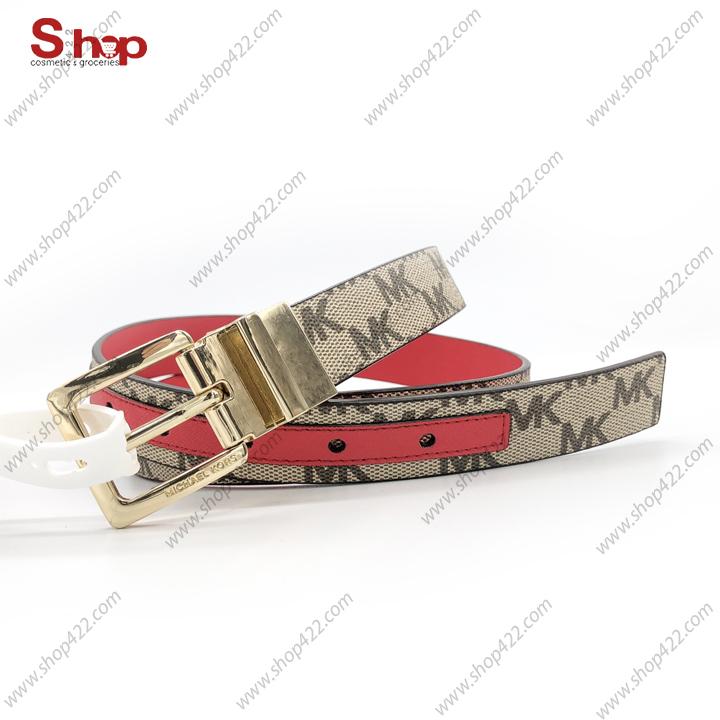 Dây Nịt Nữ Michael Kors Red Genuine Leather Size M