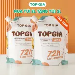 [MUA 2L TẶNG 2L] Nước giặt xả 3in1 TopGia hương lavender dịu nhẹ, an toàn cho da, túi 2L lưu hương 72H