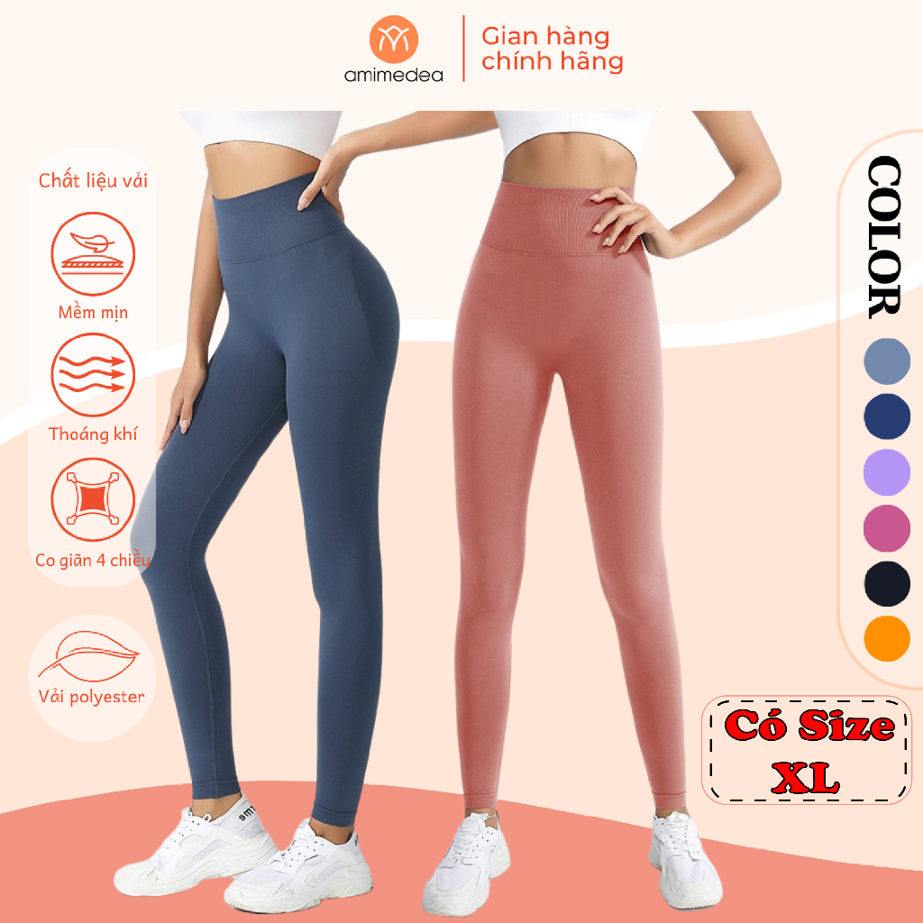 Quần thể thao legging nữ tập gym yoga AMI siêu co giãn chun mông cạp cao nâng mông tôn dáng K940