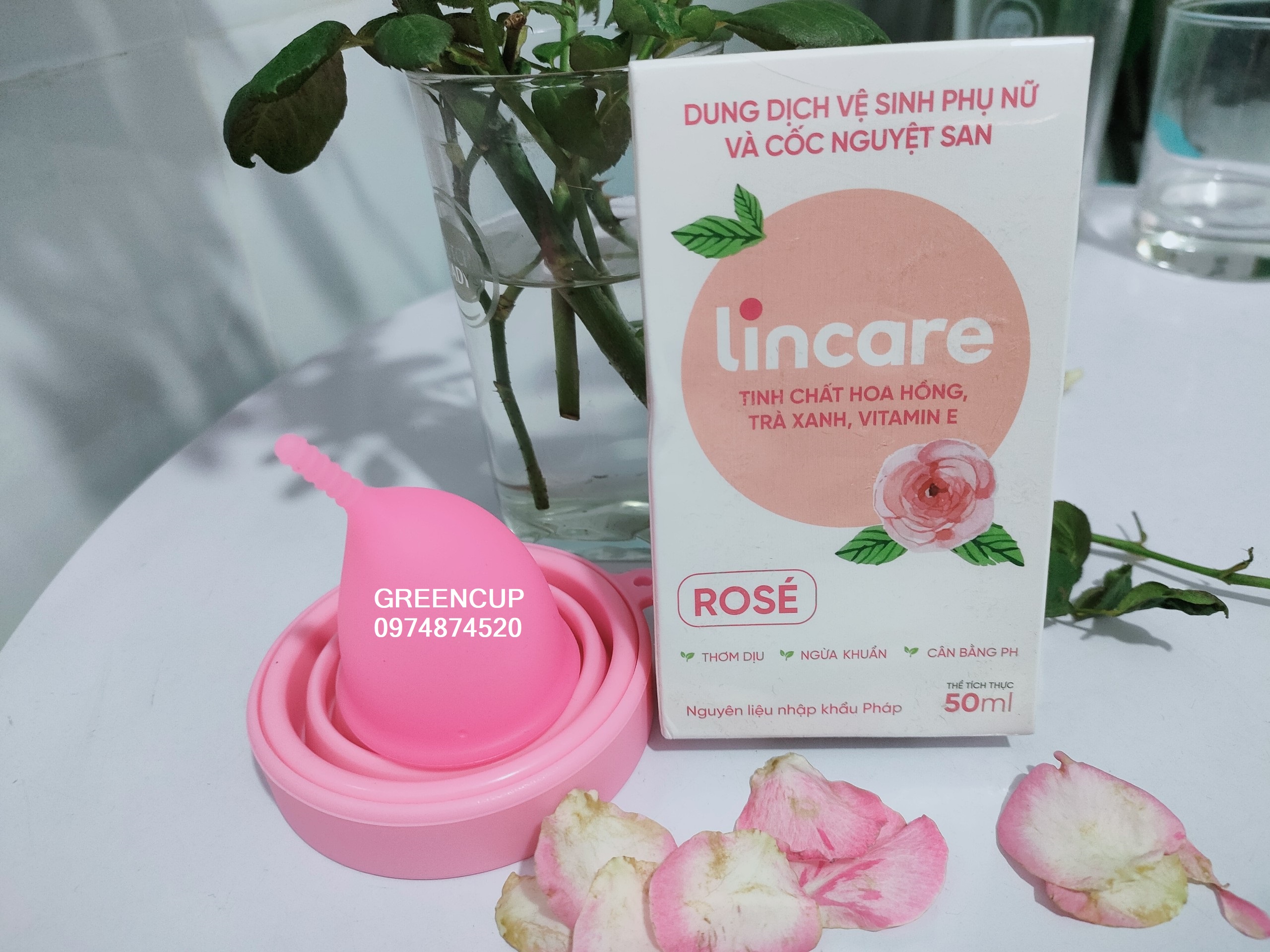 Cốc nguyệt san  Greencup KHÔNG RỚT, ĐEO NHẸ NHƯ KHÔNG, KHÔNG KẾN đạt FDA Hoa Kỳ/ cốc Lincup Chính Hãng Nhập Khẩu Mỹ và