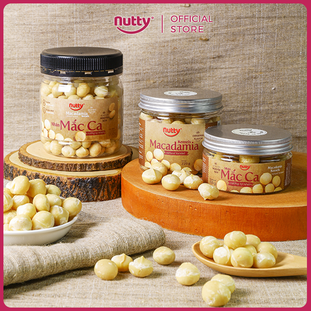 Nutty natural toasted macadamia kernels, imported from Australia