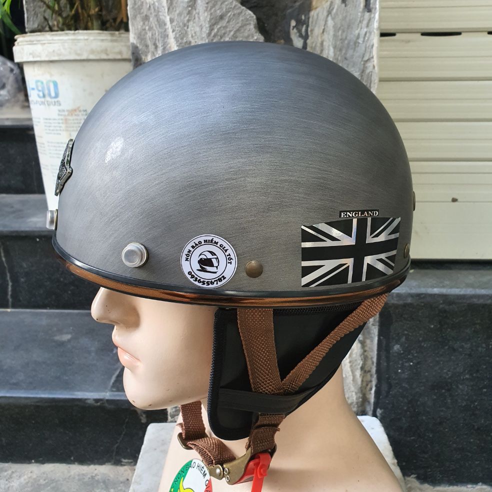 [HCM]Nón bảo hiểm Harley Napoli xám xước