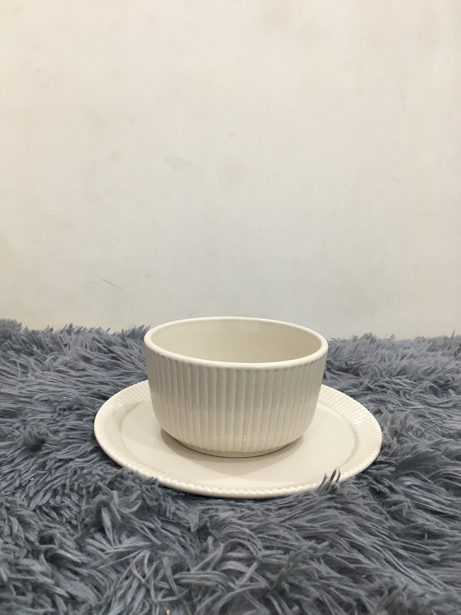 Bộ chén dĩa 12x6.5 cm - gốm sứ cường phát