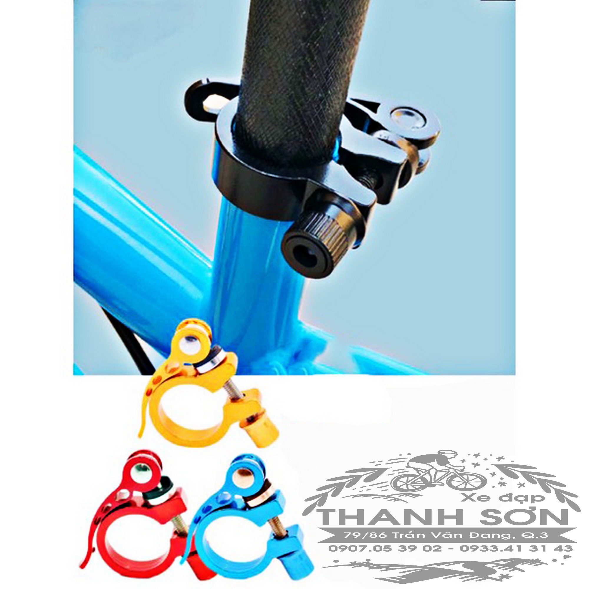Khóa Cốt Yên Xe Đạp Địa Hình giao màu ngẫu nhiên