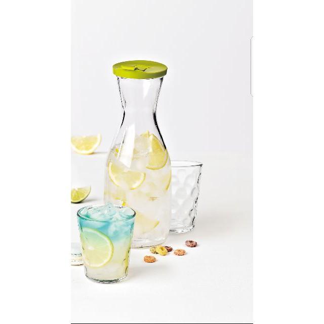 Bộ bình nước thủy tinh cao cấp hình boling 1000ml + cốc thủy tinh cường lực 230ml*2, Glasslock , tiện dụng, an toàn, Made in korea