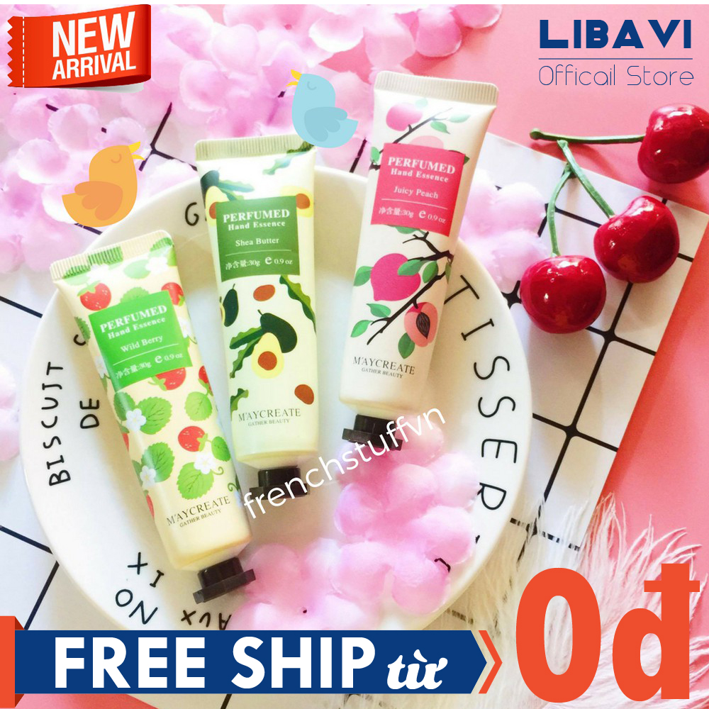 (Tuýp 30g) Kem dưỡng da tay Maycreate dạng tuýp giúp làm mềm mịn da tay, hàng nội địa Trung giảm khô và thô ráp nhiều mùi hương DSKD36