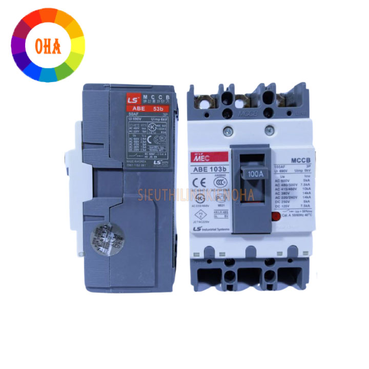 Aptomat 3 pha ls - mccb ls 3 pha abe 20a~100a