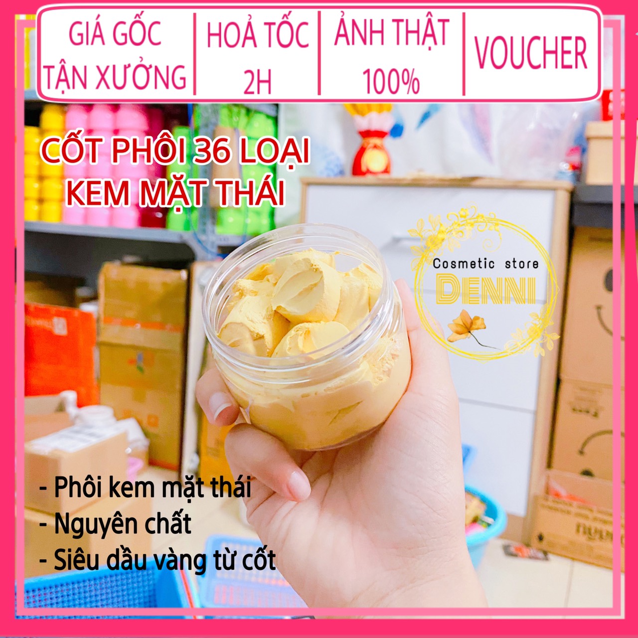 Hủ 100g phôi cốt 36 loại kem mặt thái