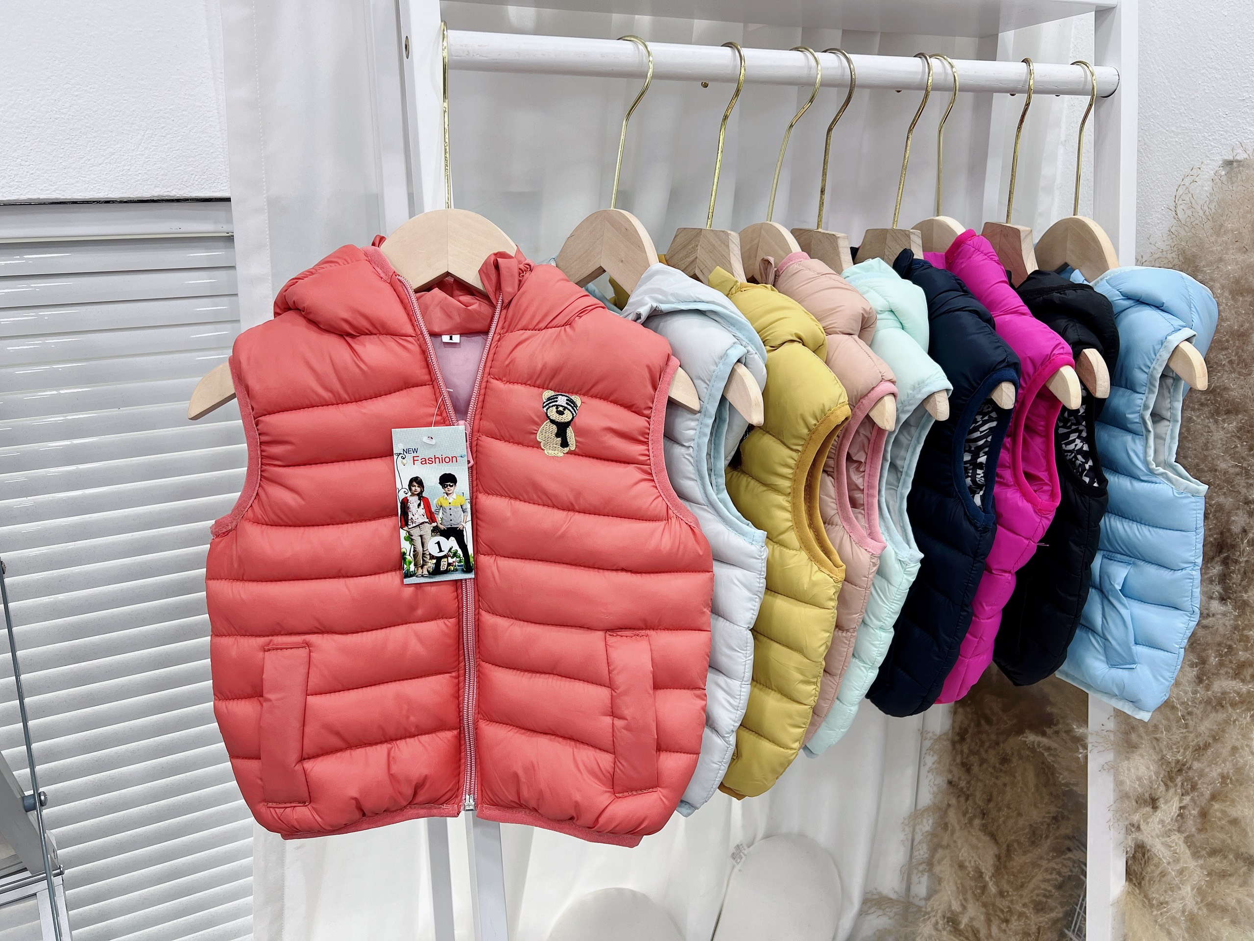 Áo khoác Gile siêu nhẹ cho bé 1-5 tuổi, áo gile phao cho bé từ 8-20kg