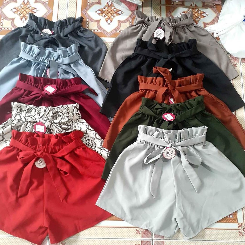 Quần cột nơ ống rộng ( quần kate)