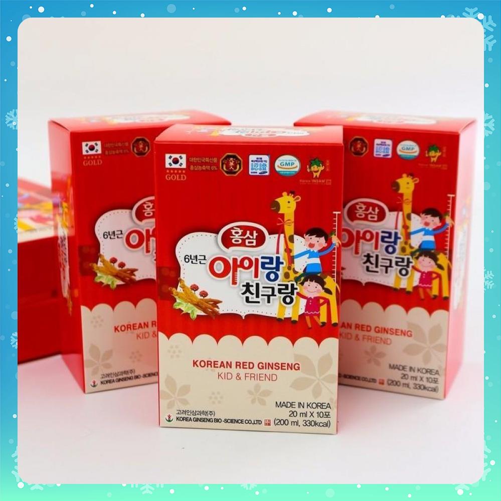 Nước Hồng Sâm trẻ em Baby Bio Gold Kids Hàn Quốc cho bé nóng trong lười ăn chậm lớn 20ml x 10 gói - GIÁ DÙNG THỬ