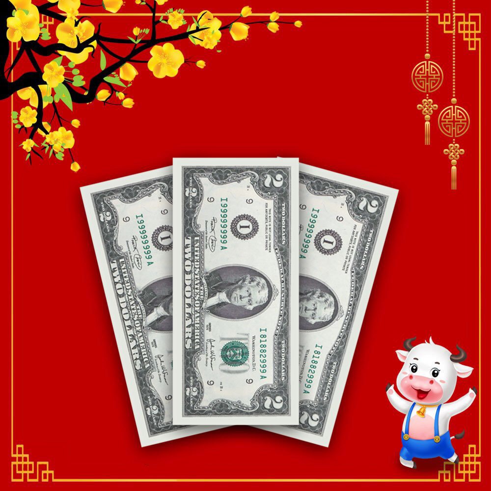 100 bao lì xì đô - giấy c150, bao lì xì tết