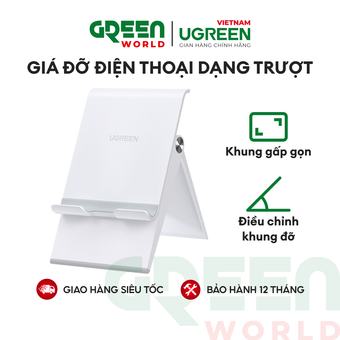 Giá đỡ điện thoại dạng trượt có thể điều chỉnh nâng khung đỡ nhỏ gọn UGREEN LP247