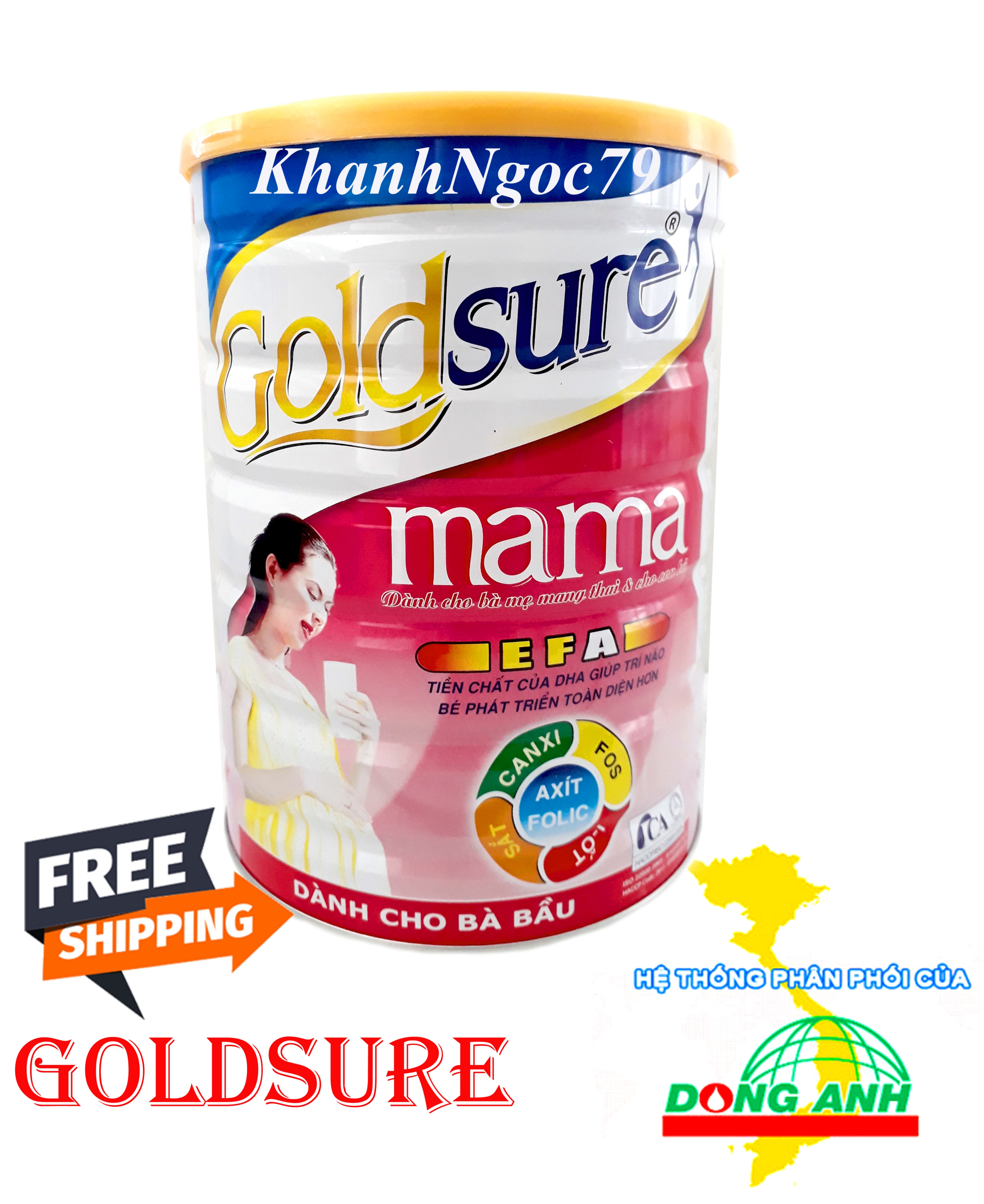 SỮA DÀNH CHO BÀ BẦU GOLDSURE LON 900G