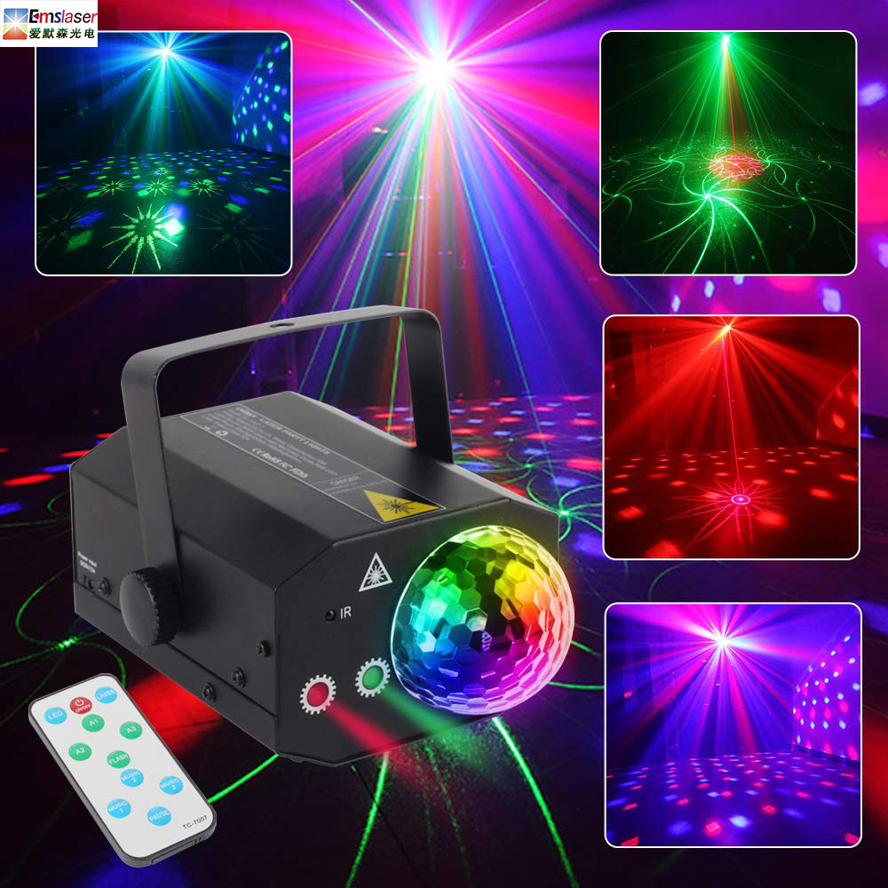 72 Đèn Laser Sân Khấu cảm ứng theo nhạc - Đèn LED xoay 7 màu kèm Remote, Đèn LED hàng cao cấp, Chuyên Dùng sân khấu, Bar,Karaoke, Phòng khách+Ngủ