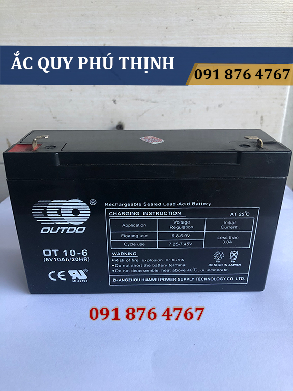 Ắc quy Outdo 6V 10Ah OT10-6
