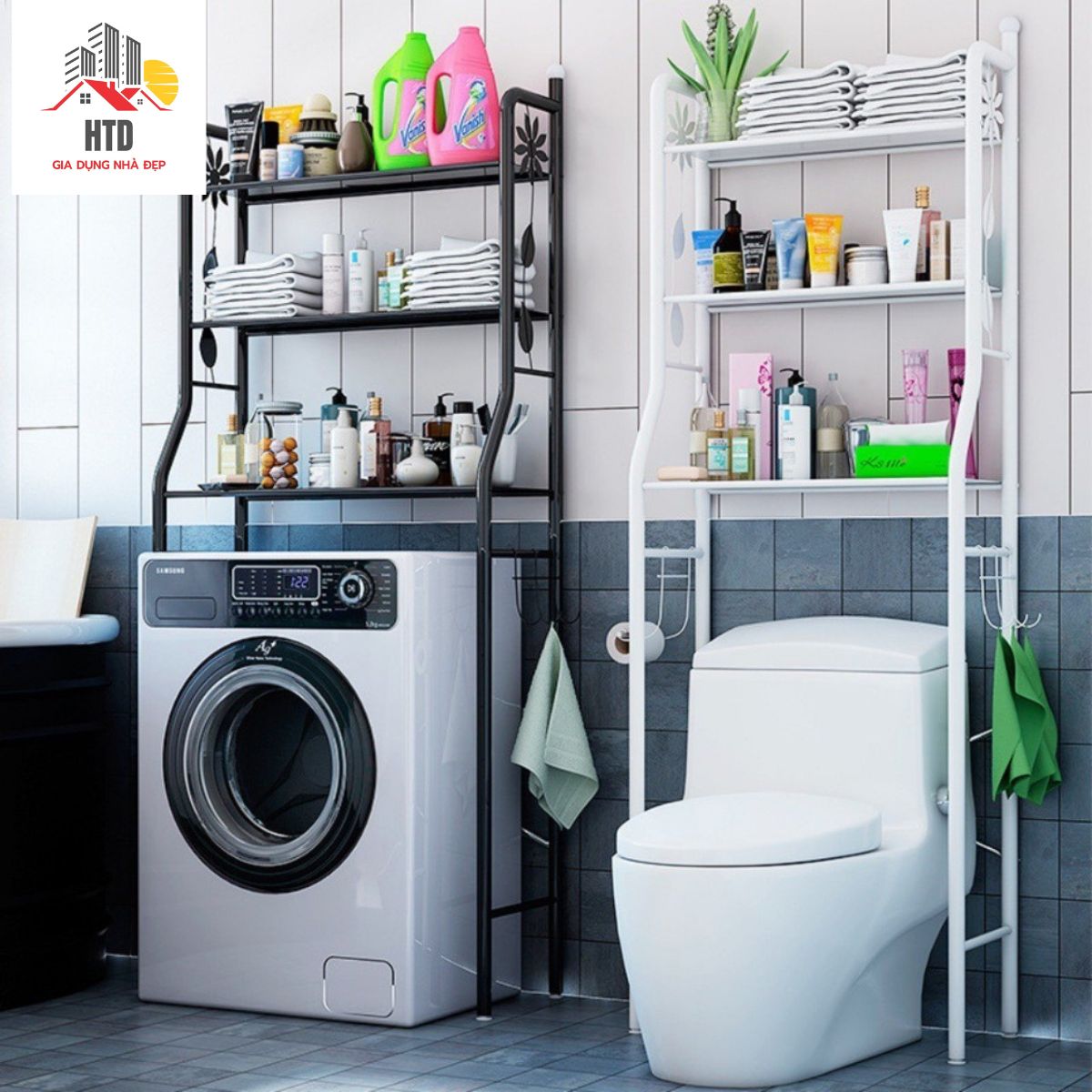 Kệ bồn cầu, kệ máy giặt sơn tĩnh điện 3 tầng