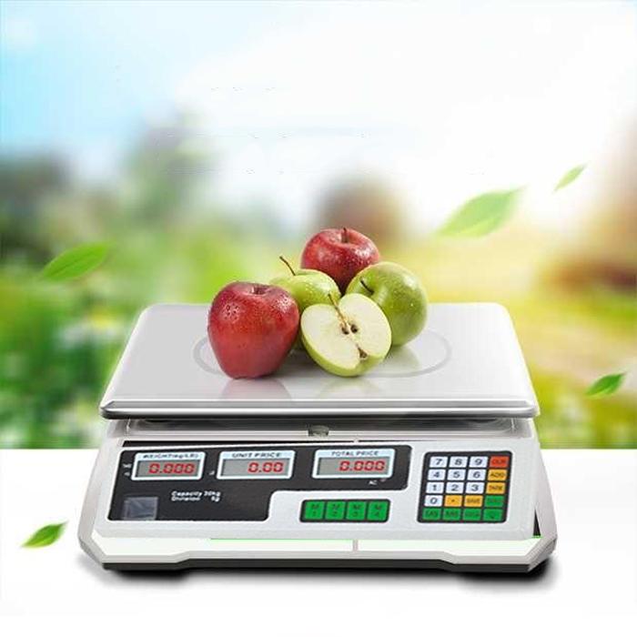 Cân điện tử tiểu ly, Cân tính tiền công nghệ Hàn Quốc 40kg, dễ dàng sử dụng, tính tiền chính xác 3 màn hình hiển thị Led
