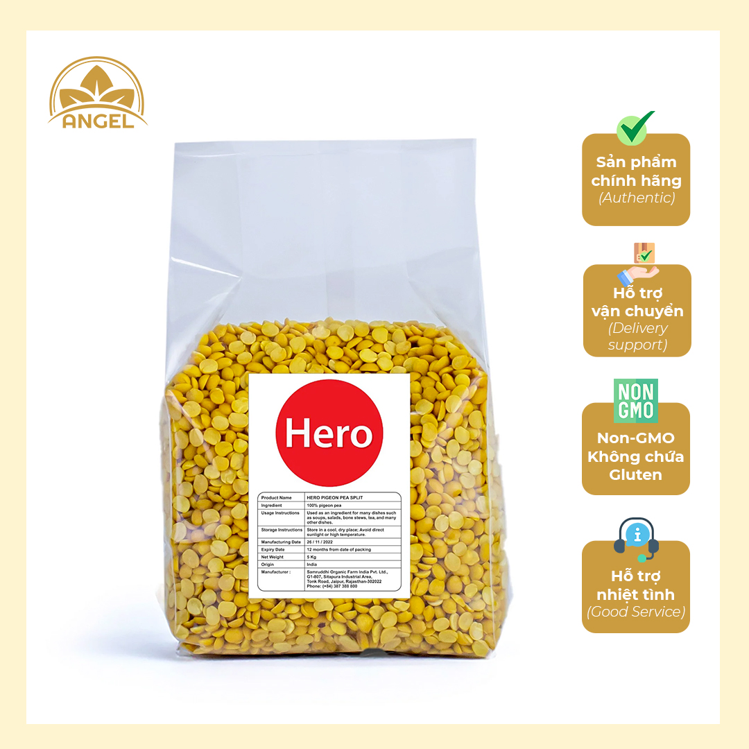 Đậu Săng Vàng Không Vỏ Hero Toor Dal Angel Foods/ sambhar dal
