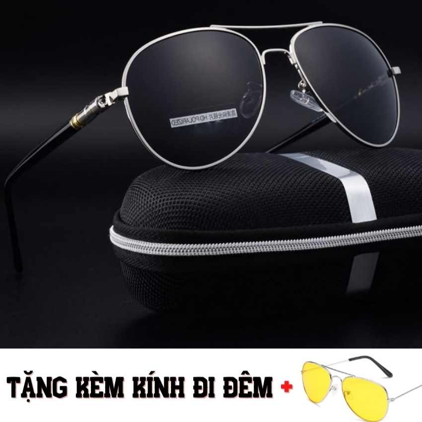 Kính mát nam chống tia UV cao cấp T136  TẶNG  KÍNH ĐI ĐÊM MẪU MỚI 2023 CỰC HOT