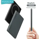 KUULAA 5000mAh / 10000mAh Wireless PowerBank 15W Wireless Pin Sạc Dự Phòng Không Dây Tích Hợp Nam Châm Fast Charging Power Bank Portable Mini Size Thinnest 8.6mm Non-slip Silicone Wireless Charging For iPhone 15 14 13 12 Pro Max
