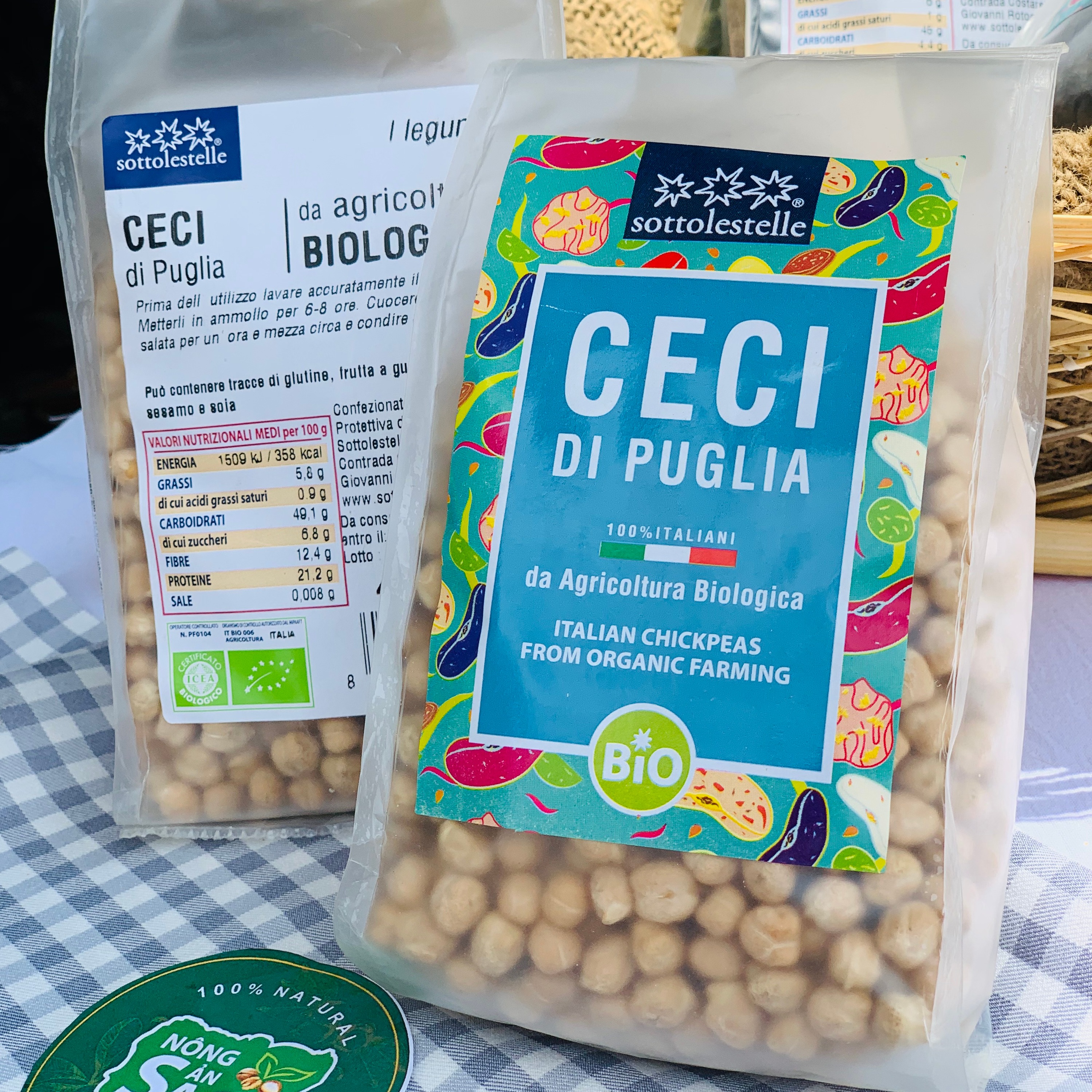 400g đậu gà hữu cơ cao cấp không biến đổi gen ý
