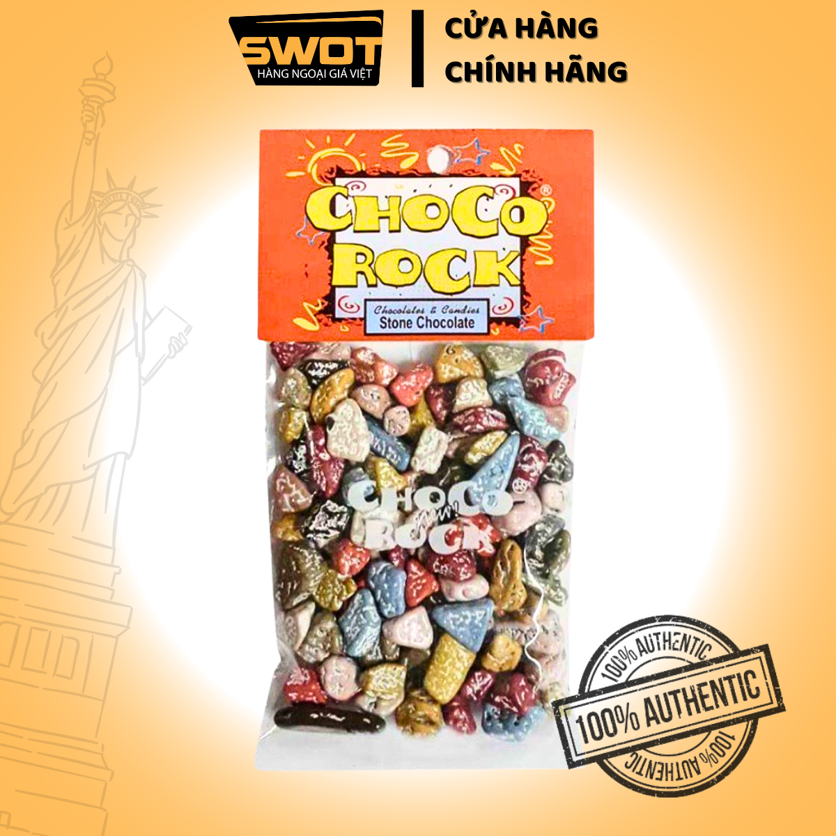 Kẹo Socola sỏi đá Choco Rock Hàn Quốc 65g, Kẹo viên đá chocolate Hàn cao cấp, vị ngọt đắng nhẹ, thơm ngon độc đáo