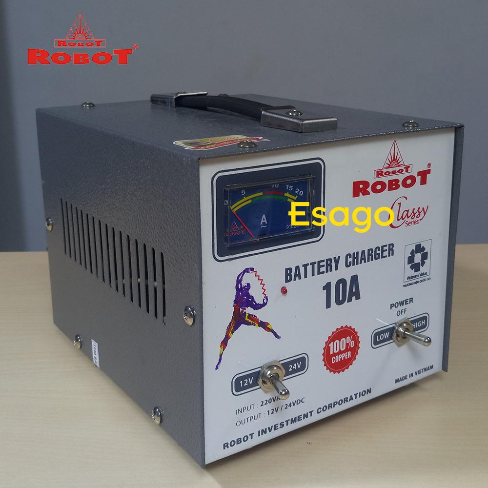Sạc bình ắc quy robot 12v & 24v dòng sạc 10a classy 100% dây đồng