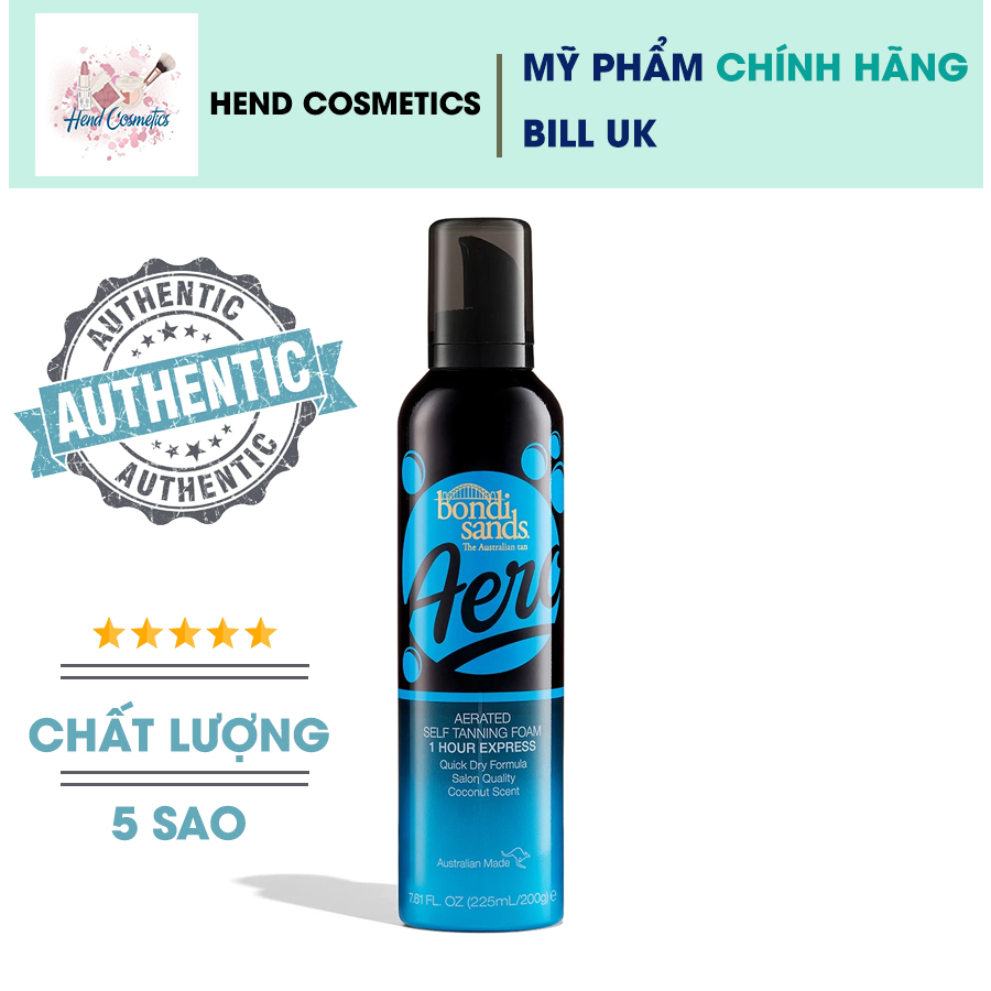 Self tan làm nâu da tạm thời khô nhanh trong vòng 1h Bondi Sands Aero Self Tanning Foam 1 Hour Express