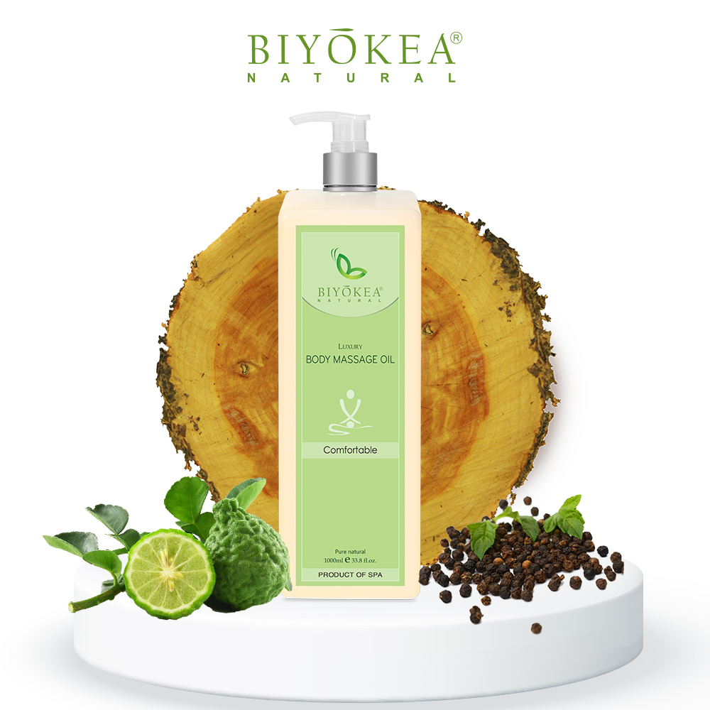 Dầu Massage Body Luxury Comfortable Oil Biyokea 1000ml Giúp Làm Dịu, Thư Giãn, Dưỡng Ẩm, Sáng Da Dùng Trong Spa