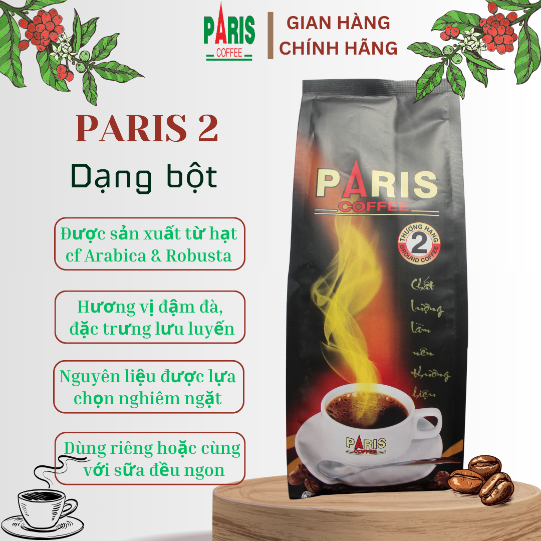 Cà phê bột pha phin Paris No.2 - Đậm, hương vị đẳng cấp, pha cà phê sữa ngon