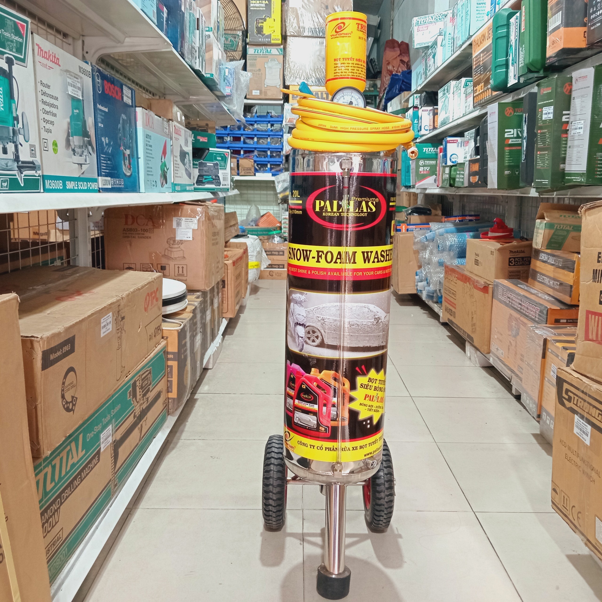 Máy bọt tuyết 20 lít pallas - trung niên chất liệu inox 304 bảo hành 6 tháng