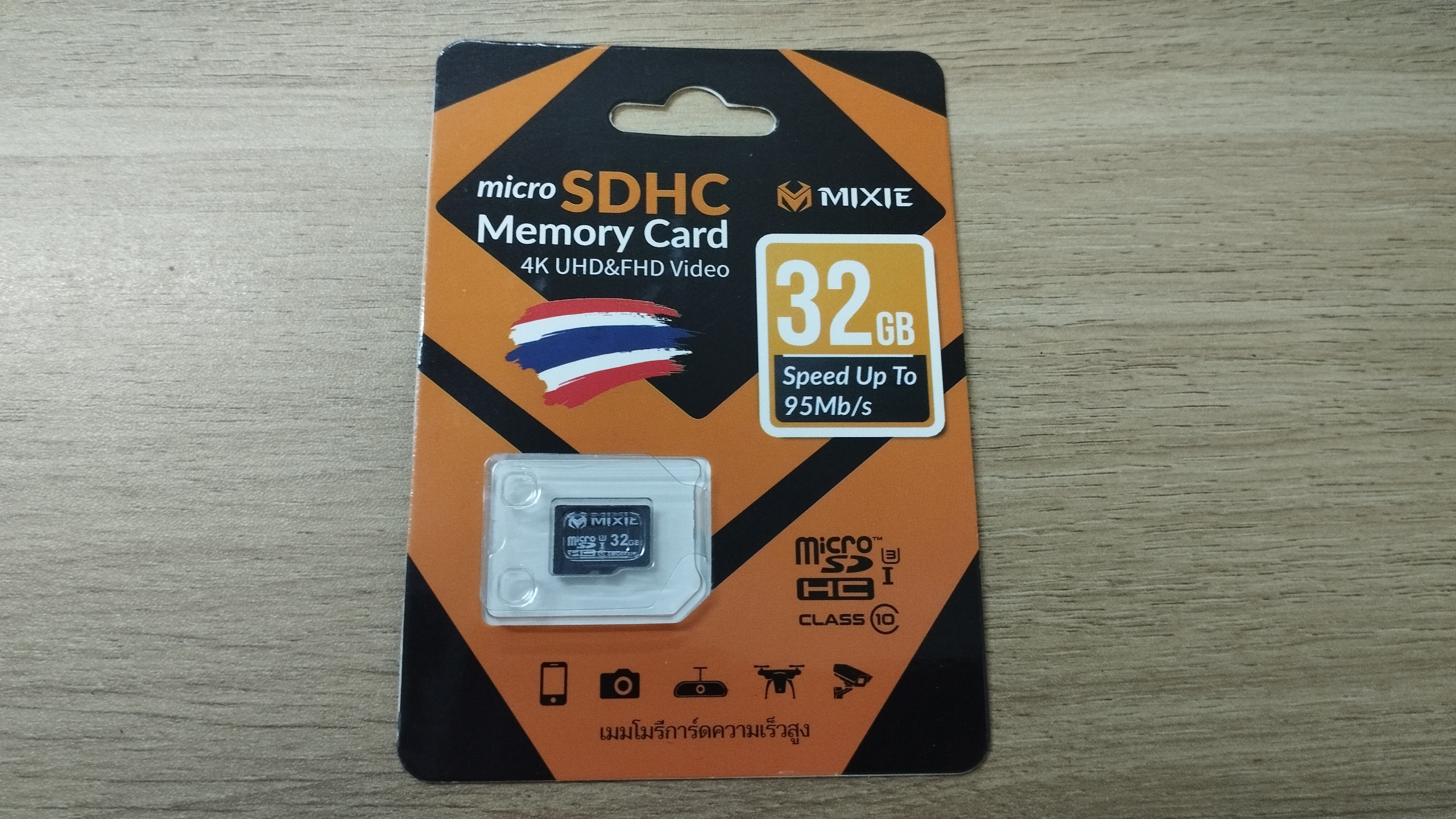 Thẻ nhớ microsdhc mixie 32gb dung lượng 32g tốc độ đọc 95mb/s, tương thích camera wifi, máy ảnh, điện thoại