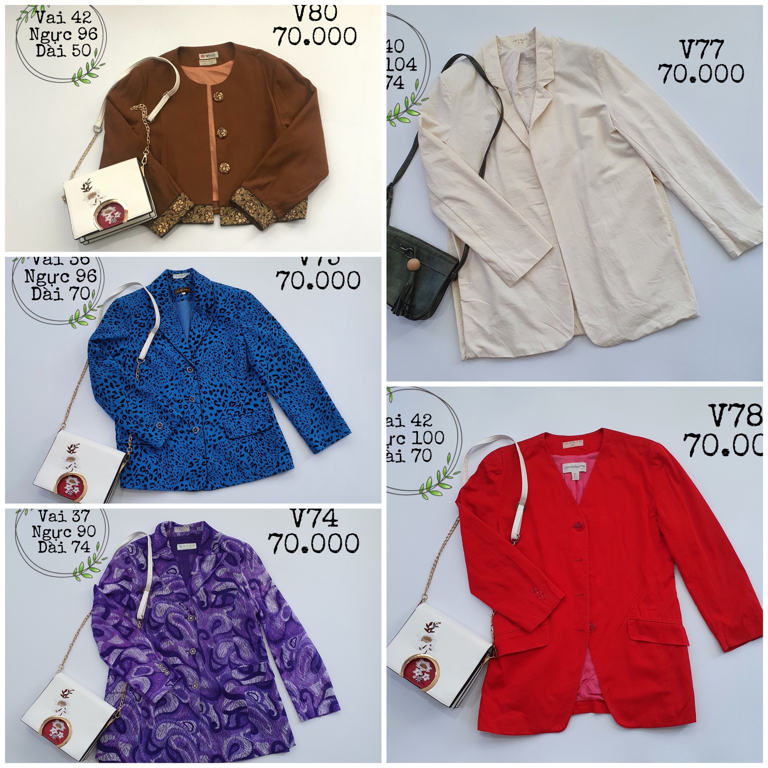 Vest - blazer nữ Hàn - Nhật đồng giá 70k