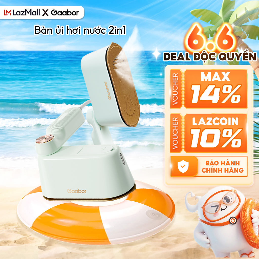 Bàn ủi hơi nước cầm tay gấp gọn Gaabor HM-M01A làm nóng nhanh 2 chế độ là nước và là khô tiện lợi - Bảo hành 12 tháng 1 đổi 1