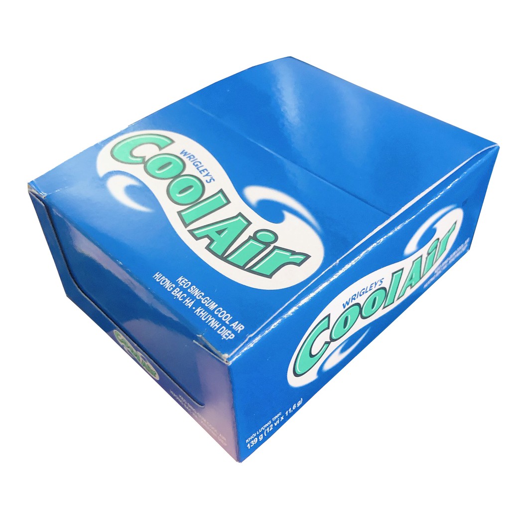 Hộp 12 Vỉ Kẹo Cao Su Singum Cool Air Hương Bạc Hà Khuynh Diệp 11.6gr